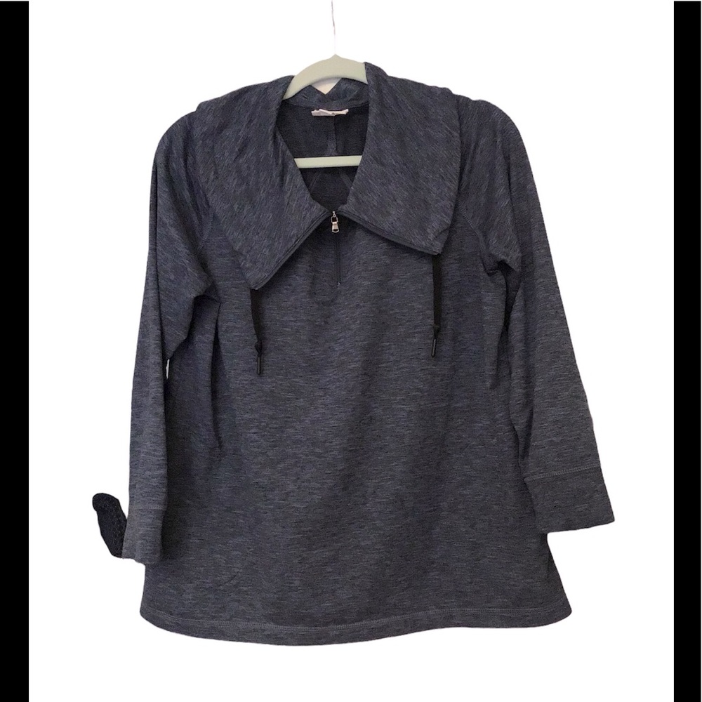 J. Jill Fit athleisure top, size MP, in blue gray.